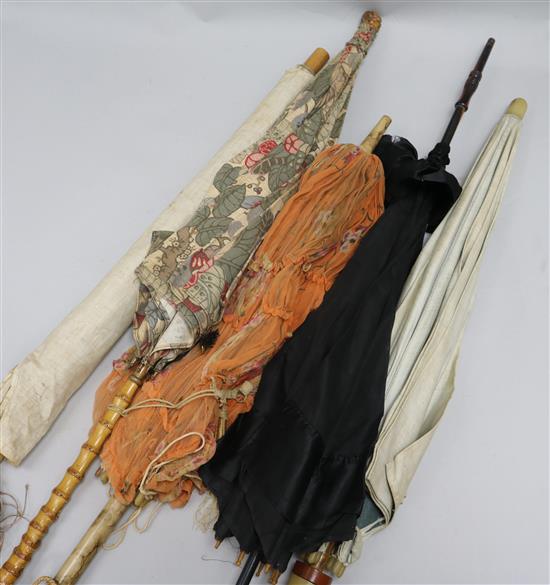 A collection of 1920s and later parasols